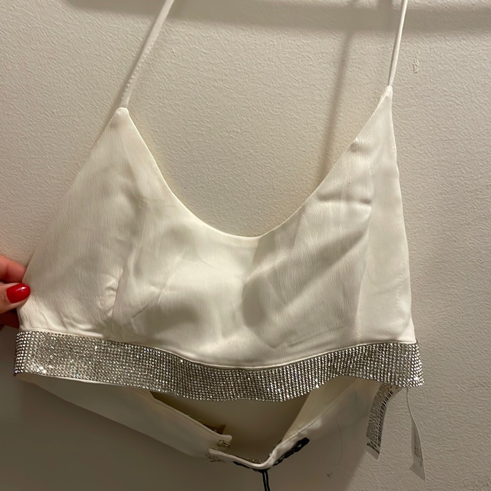 SPARKLY ZARA CROP TOP (never worn with tag)